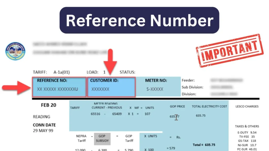 Why is the LESCO Reference Number Important